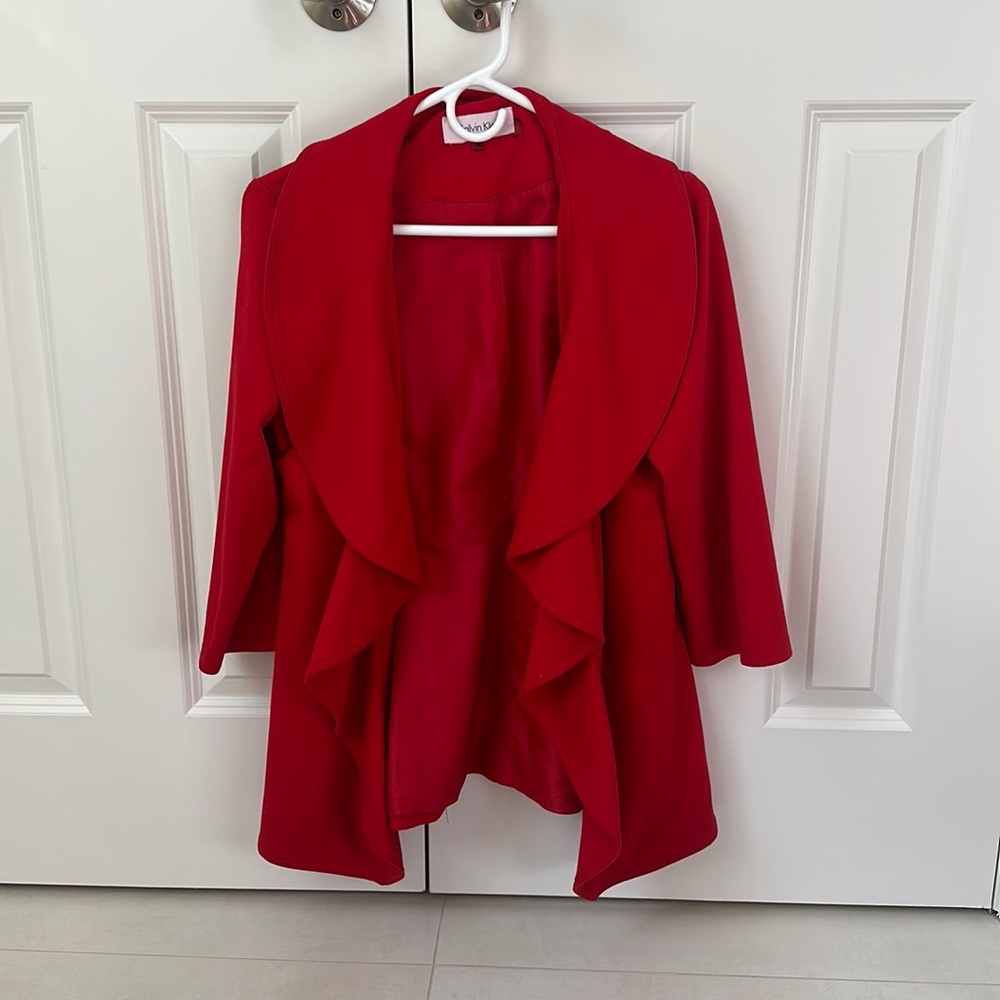 Calvin Klein size 8 red blazer, arms are short